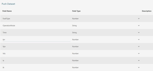 Add fields in the Push Dataset