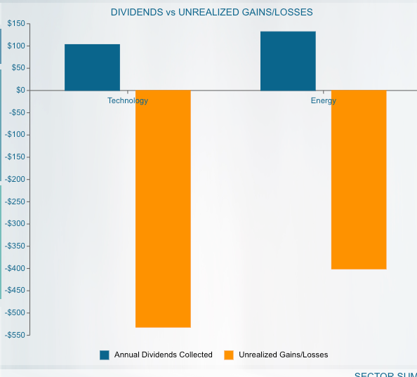 Stock Portfolio Sector Dividends Gains