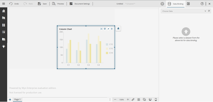 Creating a column chart